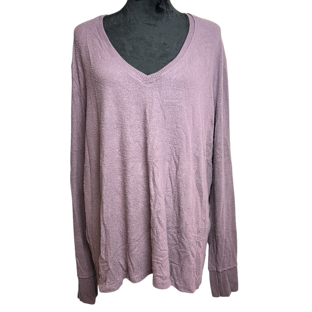 BP. V-Neck Lavender Long Sleeve Soft Lightweight Sweater Women's Size XXL